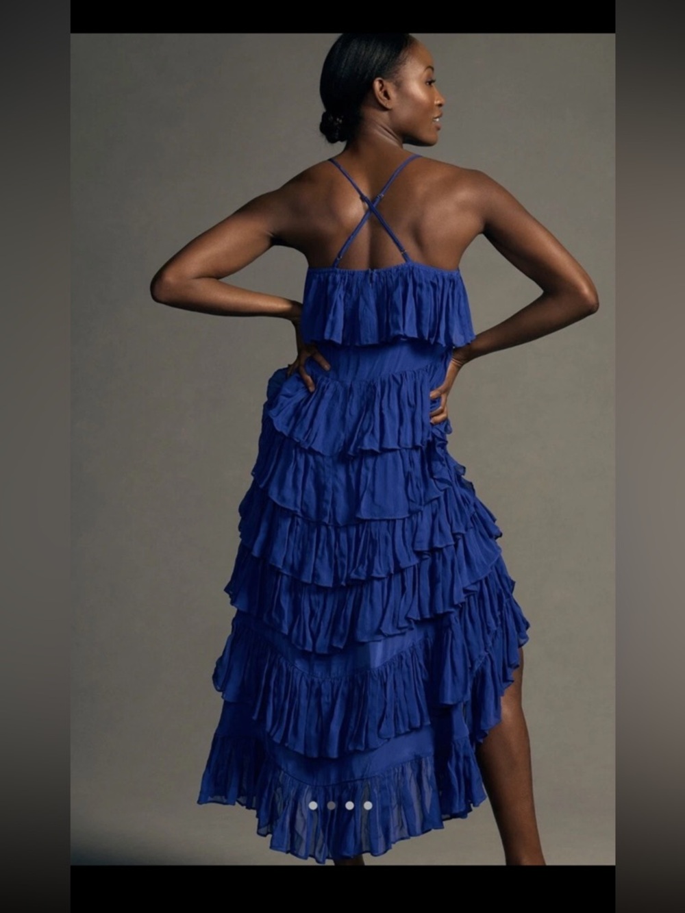 NWT Anthropologie Tiered Ruffle High-Low Dress Size Small‎ - Picture 2 of 10